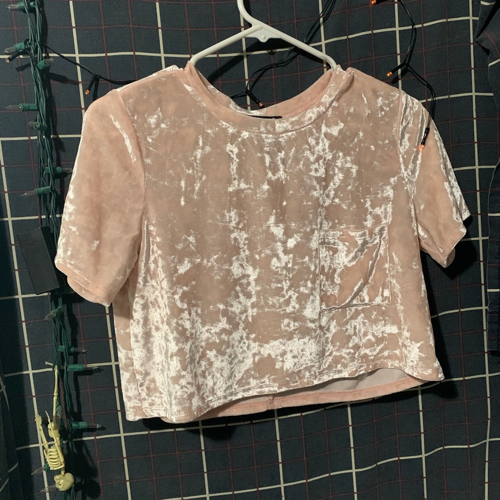 Forever 21 Crusher Velvet Crop Top